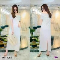 ราคา Garden Clothes ชุดเดรส เดรสปาดไหล่ #สาวอวบ ไหล่พับทบ2ชั้น สีขาว (1732218767098743487)