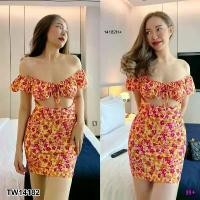 ราคา Garden Clothes ชุดเดรส เดรสสั้น ลายดอก เว้าหน้าท้อง เอวยางยืด สีเหลือง (1732218759937166015)