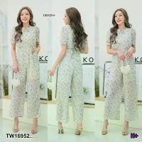 ราคา Garden Clothes ชุดจั๊มสูท จั้มขายาวทรงครอป เชือกเอว ซิปหลัง .. สีเหลือง (1732225628276755135)