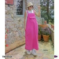 ราคา Garden Clothes ชุดจั๊มสูท เอี๊ยมกระโปรงยาว กระเป๋าหน้า .. สีบานเย็น (1732218754367982271)