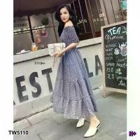 ราคา Garden Clothes ชุดเดรส แม็กซี่เดรสปาดไหล่ดอกเล็ก#รวม4 (1732225614904527551)