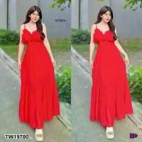 ราคา Garden Clothes ชุดเดรส เดรสยาว สายเดี่ยว กระโปรงแต่งระบาย .. สีแดง (1732218725169269439)