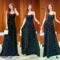 ราคา Garden Clothes ชุดเดรส แม็กซีเดรส สายเดี่ยว ทรงชั้นๆ .. สีดำ (1732218765786778303)