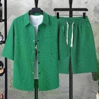 ราคา ชุดฤดูร้อนขนาดพลัสไซส์, เสื้อเชิ้ตแขนสั้นผู้ชาย, กางเกงขาสั้น, คาร์ดิแกนหลวม, อินเทรนด์และลำลอง, เสื้อเชิ้ตสองชิ้น, [COD] h m s snaps clothes (1731896875197367846)