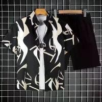 ราคา ชุดฤดูร้อนสำหรับผู้ชาย, เสื้อดอกไม้วันหยุดฮาวาย, ทรงหลวม, กางเกงขาสั้นชายหาดคู่รักลายดอกไม้สั้น, ชุดลำลอง, [COD] h m s snaps clothes (1731896875006068262)