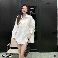 ราคา Garden Clothes เสื้อเชิ้ต & เบลาส์ เสื้อเชิ้ตรีดเพชรไล่เลเยอร์ .. สีขาว (1732218751115365055)