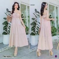 ราคา Garden Clothes ชุดเดรส แม็กซีเดรส สายเดี่ยว กระโปรงแต่งระบาย 3 ชั้น .. สีครีม (1732225587585059519)