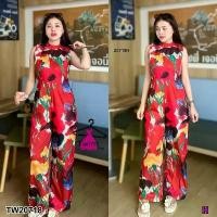 ราคา Garden Clothes ชุดจั๊มสูท จั้มสูทขายาว คอเต่า พิมพ์ลาย สีแดง (1732218711165930175)