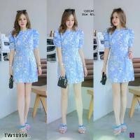 ราคา Garden Clothes ชุดเดรส DRESS #สาวอวบ มินิเดรส ซิปหลัง ดีเทลแขนย่น .. สีฟ้า (1732225633013828287)