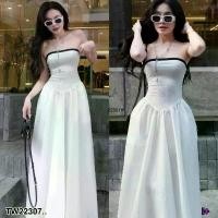 ราคา Garden Clothes ชุดเดรส เดรสยาวเกาะอก กระโปรงยาวพริ้ว .. สีขาว (1732218735488764607)