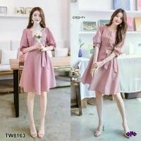 ราคา Garden Clothes ชุดเดรส เดรสแขนตุ๊กตาคอเหลี่ยม + สายผูกเอว (1732225636455254719)