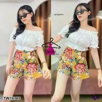 ราคา Garden Clothes ชุดเซ็ท SET 2 ชิ้น เสื้อปาดไหล่ + กางเกงขาสั้น .. สีเหลือง (1732218735379909311)