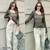 ราคา Garden Clothes เสื้อเชิ้ต & เบลาส์ เสื้อแขนยาวลูกไม้ ตัวบาง .. สีดำ (1732218712439229119)