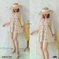 ราคา Garden Clothes ชุดเดรส มินิเดรส งานปัก ทรงกิโมโน .. สีครีม (1732218739023055551)