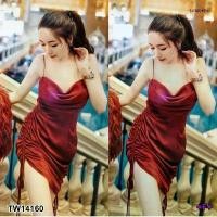 ราคา Garden Clothes ชุดเดรส เดรสสายเดี่ยว รูดข้าง เนื้อหนา สีแดง (1732225634252524223)