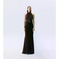 ราคา NICHP : Meteora Collection : Calla dress ผ้าหนังกลับตกแต้งด้วยอะไหล่สีเงิน (1732195098178848582)