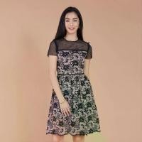 ราคา Jousse Two-color woven lace dress with sweet details and see-through detail at the necklineชุดเดรสผ้าลูกไม้ทอ 2 สี ดีเทลสุดหวาน แต่งซีทรูช่วงคอ JT86PI (1731109579149117744)