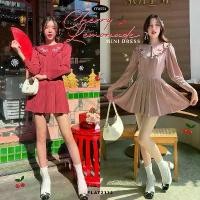 ราคา [TK ขายร้อน] FLAT2112 FF0553 : CHERRY LEMONADE MINI DRESS เดรสสุภาพ ชุดทำงาน กระโปรงจีบ (1731961584385754820)