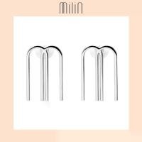 ราคา พร้อมส่งจากไทย [MILIN] Pair of stud M logo earrings ต่างหูติดหูแต่งโลโก้มิลินเป็นรูปตัว M / Haya Earrings (1732251263856249654)