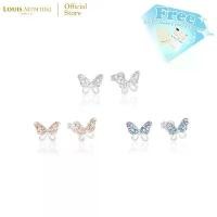 ราคา ของแท้ 100% [ส่งด่วนฟรี] Louis Montini (Jewelry) Sterling Silver 925 Earrings ต่างหูเงินแท้ 92.5% ต่างหูผู้หญิง รูปผีเสื้อ LJER51 (1732076222829921892)