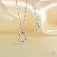 ราคา PAN earrings สร้อยคอเงินแท้925 จี้รูปพระจันทร์กับจี้รูปพระอาทิตย์ ใส่เป็นสร้อยคู่รักได้ ของขวัญให้แฟน #N0281 #N0282 (1730611356726233899)