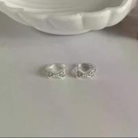 ราคา จัดส่งในกรุงเทพฯ littlegirl gifts-Bow hoop earrings ต่างหูห่วงเงินแท้รูปโบว์ฝังเพชร (1732195110915508729)
