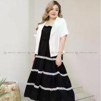 ราคา SSD89 เซตเดรสดำเสื้อขาว เสื้อผ้าพลัสไซส์ Plussize fashion ชุดคนอ้วน แฟชั่นสาวอวบ (1729740542475405814)