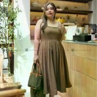 ราคา SSD85 เซตเดรสสายเดี่ยวน้ำตาลเบลเซอร์ เสื้อผ้าพลัสไซส์ Plussize fashion ชุดคนอ้วน แฟชั่นสาวอวบ (1729686106116950518)
