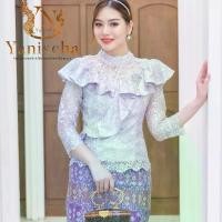 ราคา เสื้อลูกไม้ใยบวบฝรั่งเศสดอกลอย Ladies' Fashion (1730660790380825341)