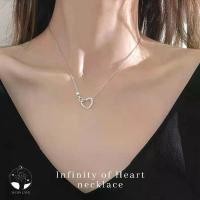 ราคา COD MNLInfinity of heart Infinity Love Heart necklace real silver necklace women Fashion necklace minimalist silver pendant Korean jewelry (1732207226318981150)