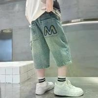 ราคา เสื้อผ้าเด็กผู้ชาย กางเกงฤดูร้อน ผอม เด็กขนาดกลางและขนาดใหญ่ กางเกงยีนส์ขาสั้น หลวม Cool Fashion กางเกงขาสั้นผู้ชาย กางเกง jj ​ ยกโหล ของ เด็ก กางเกง เป้า เจล เด็ก กางเกง ทรง (1731661352196278803)