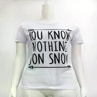 ราคา ผู้หญิง เสื้อยืด ใส่สบาย ธีม Game of Thrones แขนสั้น ดีไซน์ตัวอักษร แฟชั่น (1731958825823078381)