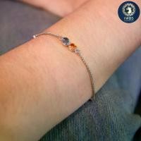ราคา สร้อยข้อมือพลอย Spinel-Sapphire (ตัวเรือนทองคำWhite Gold 9K ) (1731822195140887942)