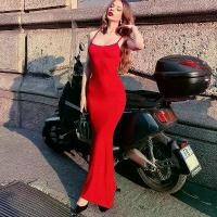 ราคา เดรสผู้หญิง เสื้อผ้าผู้หญิง สปอตสินค้า เดรสยาวลำลอง แขนกุด เอวสูง ทรงสลิมฟิต เดรสสายเดี่ยว กระโปรงยาว สำหรับผู้หญิง Lady Clothing Women Dress ลูกไม้ ชุด zimmermann laurel tier (1731040459006315025)