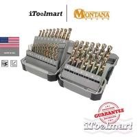 ราคา MONTANA MB-64870 Black & Gold oxide coating ชุดดอกสว่านเจาะเหล็ก จำนวน 29 ชิ้น ก้านสามเหลี่ยม (1729745687092169086)