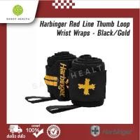 ราคา Harbinger Red Line Thumb Loop Wrist Wraps - Black/Gold (1729626693995236127)
