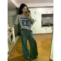 ราคา เสื้อยืดสีเทา Retro แขนสั้นสำหรับผู้หญิง ใส่สบาย ๆ ในฤดูร้อน ลุคสวยและเท่ - Clothing Retro gray short sleeved T-shirt suitable for women in summer, loose and sexy off the shoulderผู้หญิง เสื้อ (173200