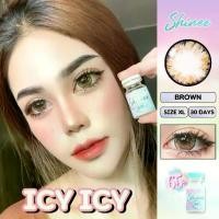 ราคา Icy Icy gray brown เกล็ดน้ำแข็ง ค่าอมน้ำสูงสุด 65% Shineelens คอนแทคเลนส์กรองแสง (1731718419727748002)