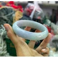 ราคา กำไลหยกเจไดต์ Natural Jadeite Multi Pastel Tone Ice Green Lavender Jade Size 63.5 (1731916252765390104)