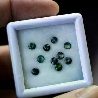 ราคา พลอยเขียวส่องจันทบุรี (Green Sapphire) น้ำหนัก 3.17 กะรัต ขนาด 3 มิล จำนวน 10 เม็ด พลอยแท้จากบ่อจันทบุรี คลังสินค้า (1731932981744862825)