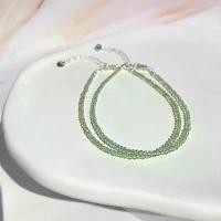 ราคา SERENA สร้อยข้อมือหินแท้ 2mm กรีน อเมทิสต์ (Green Amethyst) เงินแท้ (1732019665371826118)