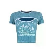 ราคา Hybrid Crop Top ไฮเสื้อยืดผู้หญิงทรงครอป สีเขียวมิ้น (Green) WTS-1062-GR เสื้อยืดผู้หญิง ครอปรัดรูป เสื้อครอป คําแนะนําผลิตภัณฑ์ใหม่ของเดือนนี้ (1732060111646132109)