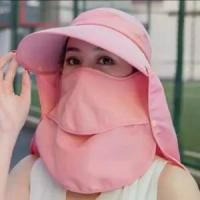 ราคา [พร้อมส่ง]หมวกกันแดด หมวกผู้ใหญ่ หมวกคลุมหน้า หมวกใส่ทำสวนทำไร่ หมวกแคดดี้ หมวกกันแดด 360 องศา ผ้าโพลีเอสเตอร์กันความร้อน ถอดได้หมวกกันแดด Sun hat (1731188510092854929)