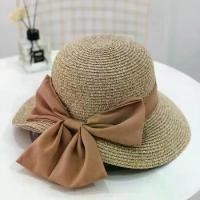 ราคา กลางแจ้ง หมวกฟางติดโบว์ สีพื้น หมวกกันแดดชายหาด หมวกฟางปีกกว้างแฟชั่น สไตล์ผู้หญิง ดีไซน์ทันสมัย   กลางแจ้ง hat (1731427717465998741)