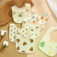 ราคา เอี๊ยมเด็ก กันน้ำ เกรด A ผ้าคอตตอนบริสุทธิ์ ผ้ากอซ เหมาะสำหรับทารกแรกเกิด รูปตัวยู ดูดซับและป้องกันสิ่งสกปรกขึ้น ผ้าขนหนูน้ำลาย เสื้อ กันเปื้อน อนุบาล snow baby hat velcro baby bib (173128759084505684