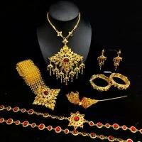 ราคา Vintage Jewelryชุดเครื่องประดับไทยพร้อมทับทิม สร้อยคอ ต่างหูคลิป กำไลข้อมือ เข็มขัด หัวเข็มขัด ปิ่นปักผม ปลอกแขน (1732176328431010996)