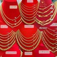 ราคา Jewelry สร้อยคอทอง 24K น้ำหนักตั้งแต่ 1 สลึง-10บาท แบบลายธรรมดา หญิง ผู้ชาย (1730048876389436389)