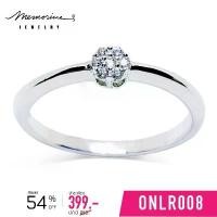 ราคา Memorine Jewelry แหวนเงินแท้ 925 ฝังเพชรสวิส (CZ) : ONLR008 (1732048760687592590)