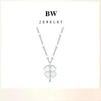 ราคา ของแท้ 100% Jewelry สร้อยคอ สร้อยหินนำโชค สร้อยคอผู้หญิง สร้อยคอแฟชั่น สร้อยคอทองคำขาว BWX008 ของขวัญให้แฟน (1732085497690359396)