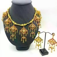 ราคา [จัดส่งทันที] March jewelry เครื่องประดับชุดไทย พลอยเทียม ชุดไทยสร้อยชุดต่างหู สร้อยคอ เพชรโบราณคลิปต่างหู (1731891444728563192)